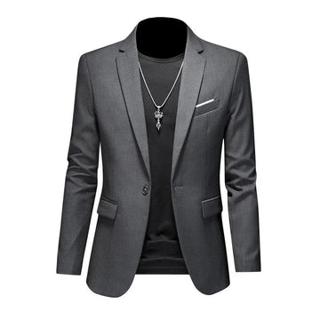 Riolio prom outfits for guys Boutique Fashion Solid Color High-end Brand Casual Business Men's Blazer Groom Wedding Gown Blazers for Men Suit Tops Jacke Coat